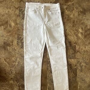 rag & bone size 29 Nina high rise ankle skinny white jeans